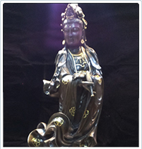 紫銅琉金蓮花觀音