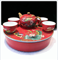 胭脂紅茶具